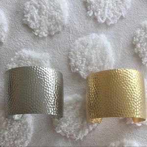 Gold and Silver cuff bracelet Average size